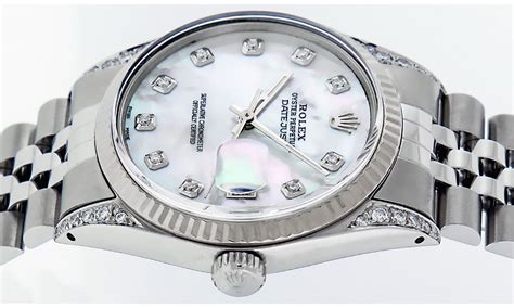 morher of pearl rolex|Rolex 36mm Datejust with diamonds.